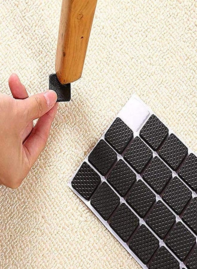 Prostuff.in Square Flexible Non-Slip Self-Adhesive Furniture Pads for Sofa Bed, Dining Table & Chairs, Home & Office Use, Black Colour 32 Pcs - Image 2